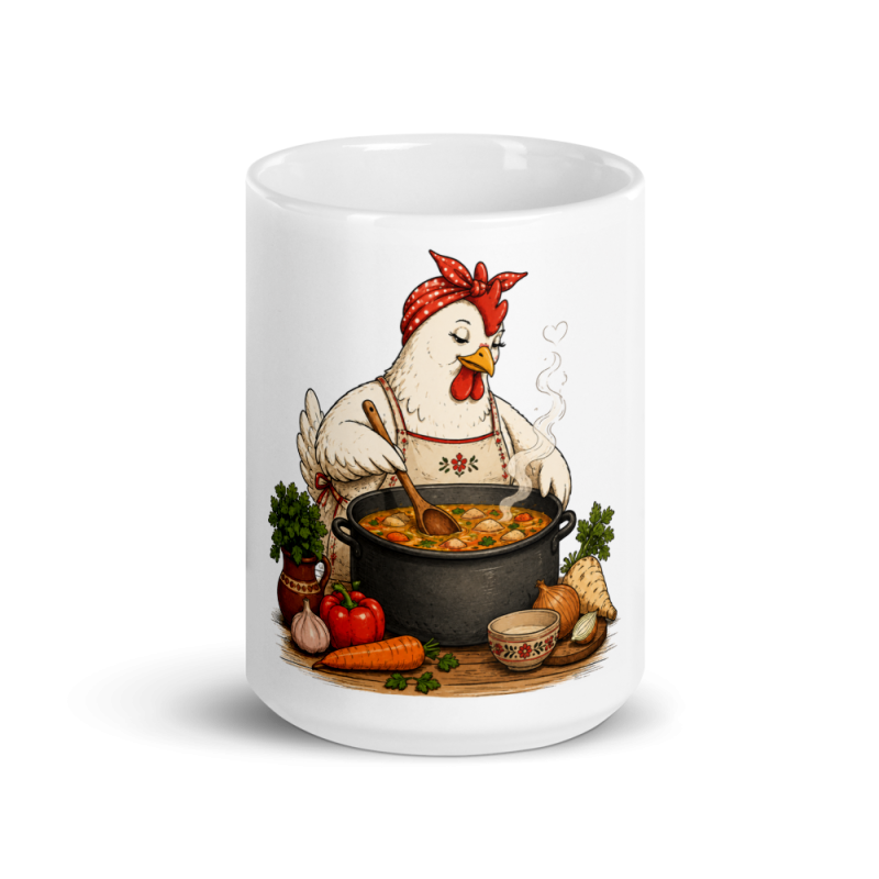White glossy mug